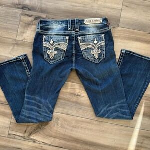 Rock & Revival Y2K Low Rise Boot Cut Jeans MallCore Rhinestone Grunge